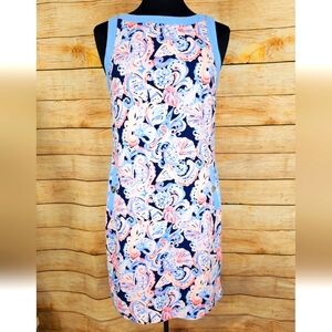 Lilly Pulitzer Angie Stretch Shift High Tide Navy Its For Shore Size 4